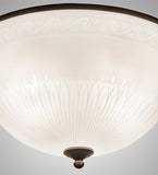 18"W Ovum Aquinum Flushmount