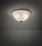 18"W Ovum Aquinum Flushmount