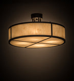 24"W Cilindro Mission Lodge Semi-Flushmount