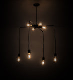 30"W Alva 8 Lt Industrial Chandelier
