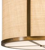 24"W Cilindro Textrene Traditional Pendant