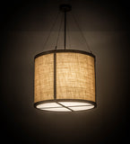 24"W Cilindro Textrene Traditional Pendant