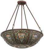 24"W Tiffany Fleur-de-lis Inverted Pendant