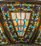 24"W Tiffany Fleur-de-lis Inverted Pendant