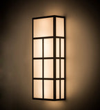 12"W Quadrato Helsinki Arts & Crafts Prairie Wall Sconce