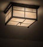 17"Sq Mission Outdoor Flushmount