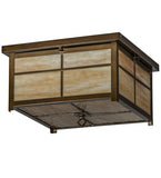 17"Sq Mission Outdoor Flushmount