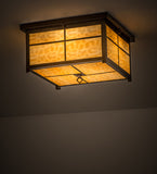 17"Sq Mission Outdoor Flushmount