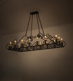 66"L Carlotta 16 Lt Victorian Oblong Chandelier
