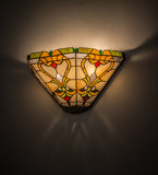 16"W Middleton Victorian Stained Glass Wall Sconce
