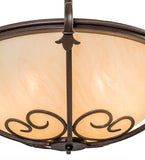 24"W Alaine Victorian Semi-Flushmount