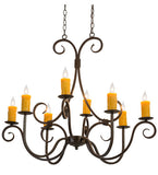 36"L Clifton 8 Lt Oblong Victorian Chandelier