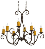 36"L Clifton 8 Lt Oblong Victorian Chandelier