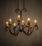 36"L Clifton 8 Lt Oblong Victorian Chandelier