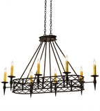 55"L Top Ridge 8 Lt Rustic Lodge Chandelier