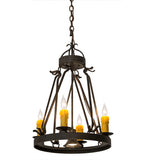 18"W Lakeshore Lodge 4 Lt W/Downlight Chandelier