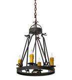 18"W Lakeshore Lodge 4 Lt W/Downlight Chandelier