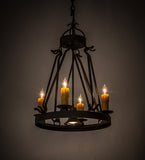 18"W Lakeshore Lodge 4 Lt W/Downlight Chandelier