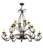 54"L Windsor 18 Lt Oblong Victorian Chandelier