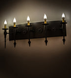 36"W Warwick 5 Lt Vanity Wall Sconce