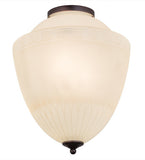 14"W Ovum Aquinum Victorian Flushmount