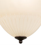 14"W Ovum Aquinum Victorian Flushmount