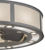 44"W Smythe Craftsman Chandel-Air Ceiling Fan