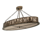 48"L Mountain Pine Oblong Semi-Flushmount