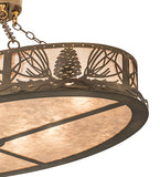 48"L Mountain Pine Oblong Semi-Flushmount