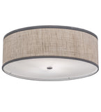 24"W Cilindro Textrene Traditional Flushmount