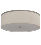24"W Cilindro Textrene Traditional Flushmount