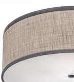 24"W Cilindro Textrene Traditional Flushmount