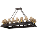 51"L Mezek 18 Lt Oblong Chandelier