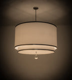 48"W Cilindro 2 Tier Textrene Modern Pendant