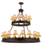 51"W Sullivan Ranch 27 Lt Two Tier Southwest Chandelier