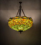 38"W Tiffany Hanginghead Dragonfly Inverted Pendant