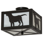 12"Sq Labrador Retriever Flushmoun