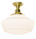 16"W Revival Schoolhouse W/Traditional Globe Flushmount