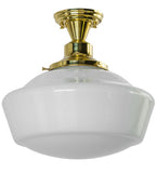 16"W Revival Schoolhouse W/Traditional Globe Flushmount