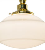 16"W Revival Schoolhouse W/Traditional Globe Flushmount