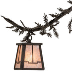 48"W Pine Branch Valley View 12 Lt Arts & Crafts Chandelier