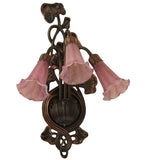10.5"W Lavender Pond Lily 3 Lt Wall Sconce