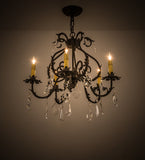 24"W Chantilly 5 Lt Victorian Chandelier