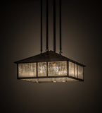 18"Sq Double Bar Mission Pendant