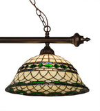 52"L Tiffany Roman 3 Lt Island/Billiard Pendant