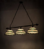 52"L Tiffany Roman 3 Lt Island/Billiard Pendant