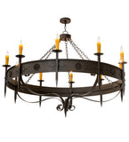 66"W Calandra 10 Lt Gothic Rustic Lodge Chandelier