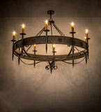 66"W Calandra 10 Lt Gothic Rustic Lodge Chandelier