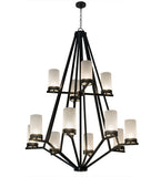 60"W Galen 12 Lt Modern Chandelier