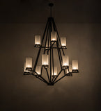 60"W Galen 12 Lt Modern Chandelier